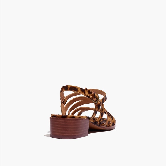 NWT Madewell The Lori Sandal in Leopard Calf Hair - Picture 2 of 5